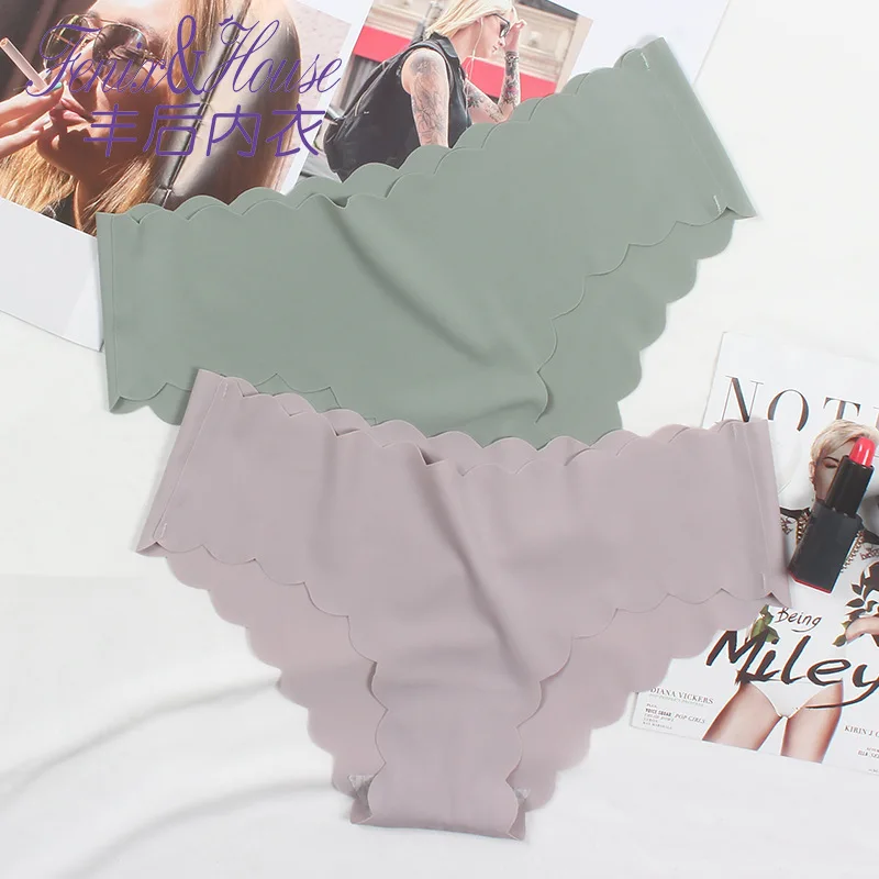 

Seedrulia High Quality Ice silk seamless sexy breathable sexy pure color low-rise panties women underwear briefs