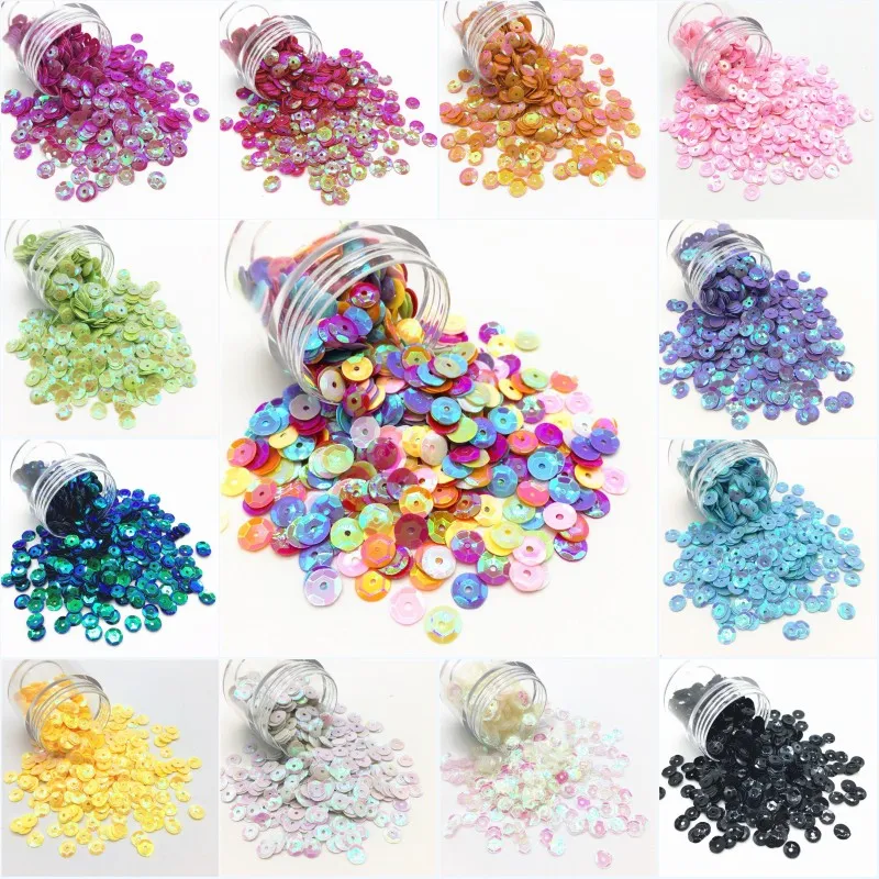 

Paillettes 6mm AB Color Cup Shape PVC Loose Sequins Paillettes Sewing Crafts DIY Garment Decor Lentejuelas Para Manualidades 10g