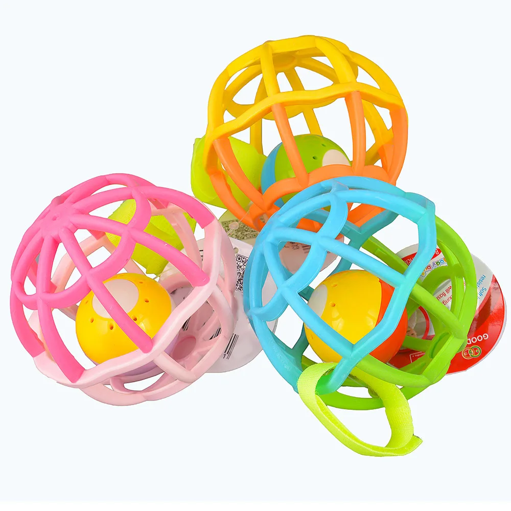 Flashing Soft Plastic Baby Grasping Bell Ball Toys Sound Educational