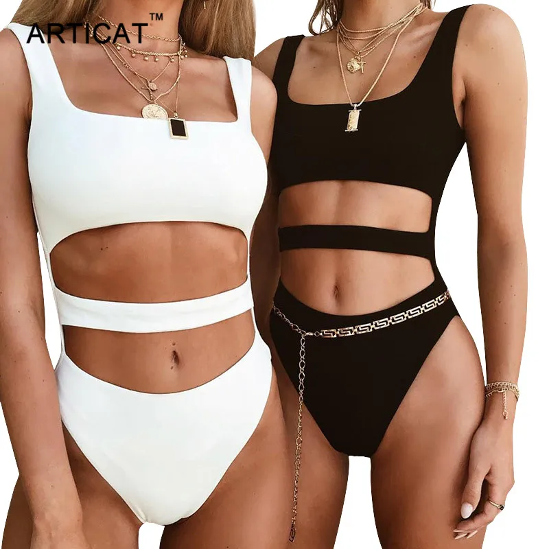

Articat Summer Hollow Out Skinny Bodysuit Women Solid Sleeveless Rompers Womens Jumpsuit Overalls Sexy Beach Club Wear Playsuit