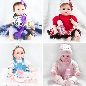 

55cm soft Simulation Reborn Baby Doll Lifelike Silicone Newborn Sleeping Toy Infant Kids Playmate Gift For Children's Doll Toys