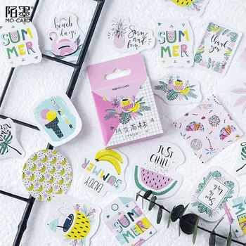 

Tropical Rainforest Fruit Flamingo mini Label Stickers Decorative Stationery Stickers Scrapbooking DIY Diary Album Stick Label