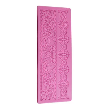 

Cake Gum Paste Decorating DIY Mould Hot Sales 1Pc Flower Silicone Lace Impression Cake party wedding Decor