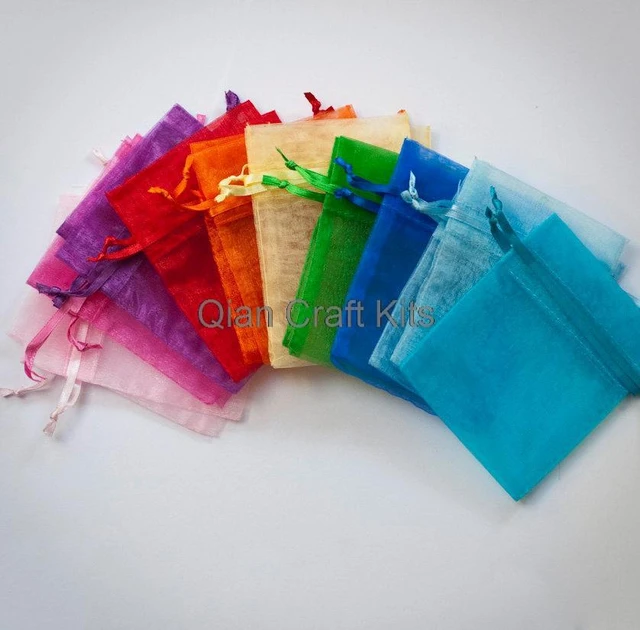 6 X 10 Organza Pouches Bags Moss Pkg/12 