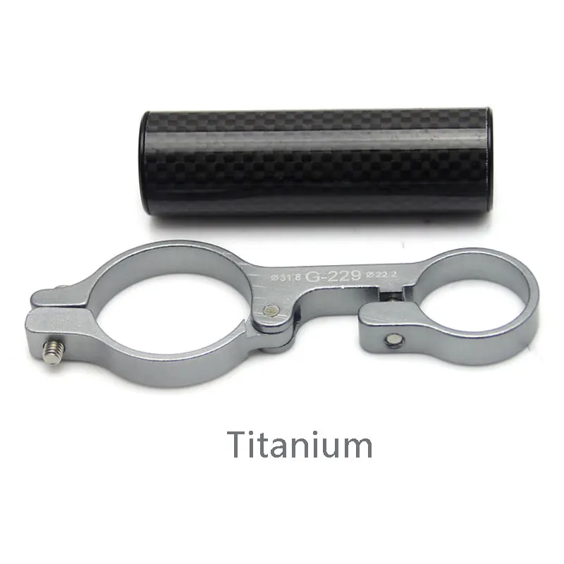 Titanium GUB 229 GUB 7 см углеродное волокно велосипедный держатель для фонаря велосипедный удлинитель руля кронштейн Многофункциональный велосипед фара компьютер телефон Панель Крепления - Цвет: Titanium GUB 229