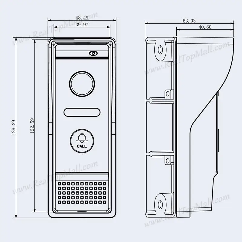 800TVL  Video Door Phone IR Camera Doorbell Waterproof Metal IP65 High Resolution Day/Night Vision