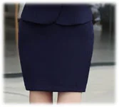 dark blue skirt IZICFLY Стиль стюардесса короткое пальто в формальном стиле дамский костюм стюард жилет бизнес с юбкой и униформа брюки набор большой размер - Цвет: dark blue skirt