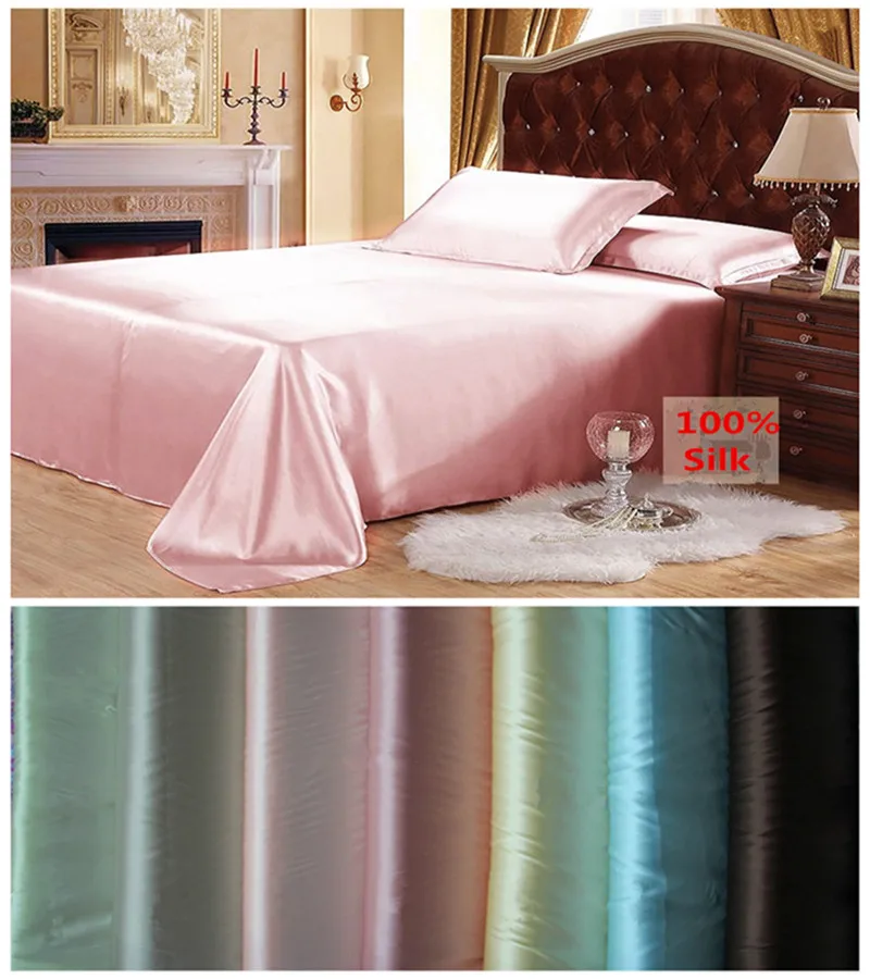 Free Shipping 100 Mulberry Silk Flat Sheet Customizable Sheets Top Free Shipping 100 Mulberry Silk Flat Sheet Customizable Sheets Top Quality Multicolor Multi Size For Choose