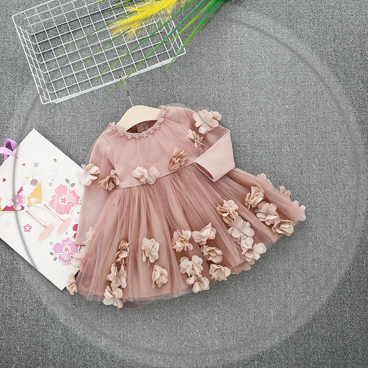 Детская праздничная одежда детское Пышное Платье с цветами Одежда для девочек Рождественский костюм на день рождения на Хэллоуин кружевное платье-пачка, 4 компл./лот