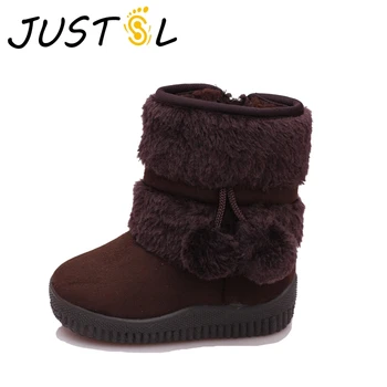 

Winter boys girls toddler cotton keep warm shoes kids soft bottom boots children non-slip snow boots