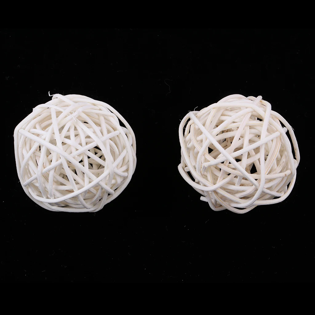 30Pcs Natural Rattan Vine Ball Christmas Tree Embellishments Wicker Rattan Ball 5cm for DIY Crafts Garniture Home Wall Ornament