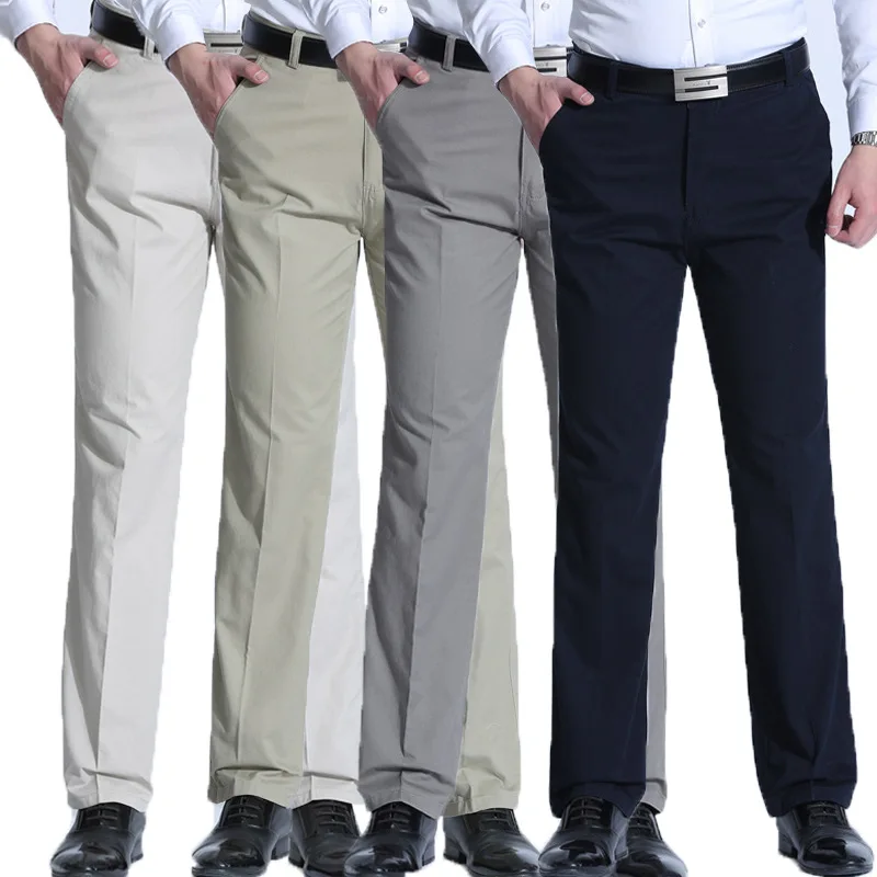 MRMT Брендовые мужские брюки среднего возраста хлопковые повседневные брюки мужские прямые свободные деловые Брюки повседневные мужские брюки