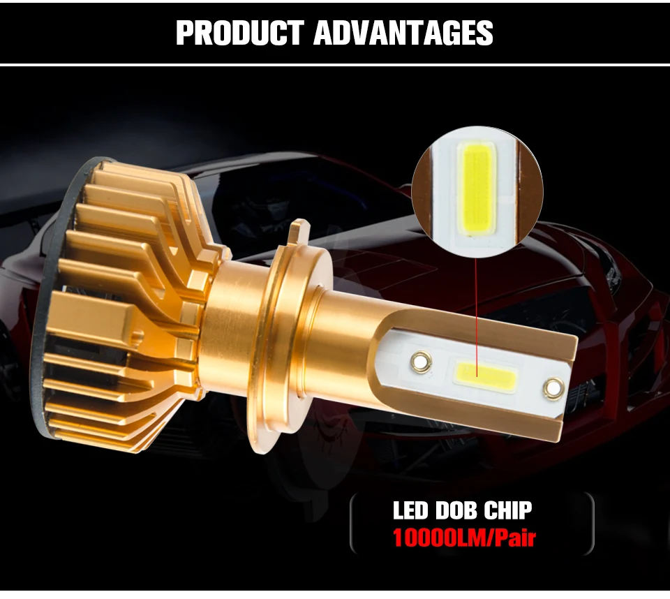 Aceersun LED Mini Canbus H4 H7 Car LED Headlight Kit 72W 10000LMSet H1 H11 9005 HB3 9006 HB4 9012 6500K Bulbs Car Accessories (3)