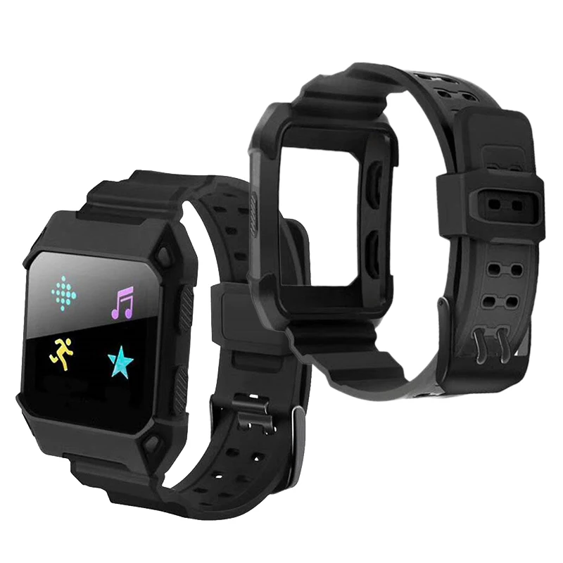 

Sport Watchband Wristband for Men and Women Fashion Casual Frame Siamese Silicone Watch Strap Clock Gifts Blue/Black/Orange