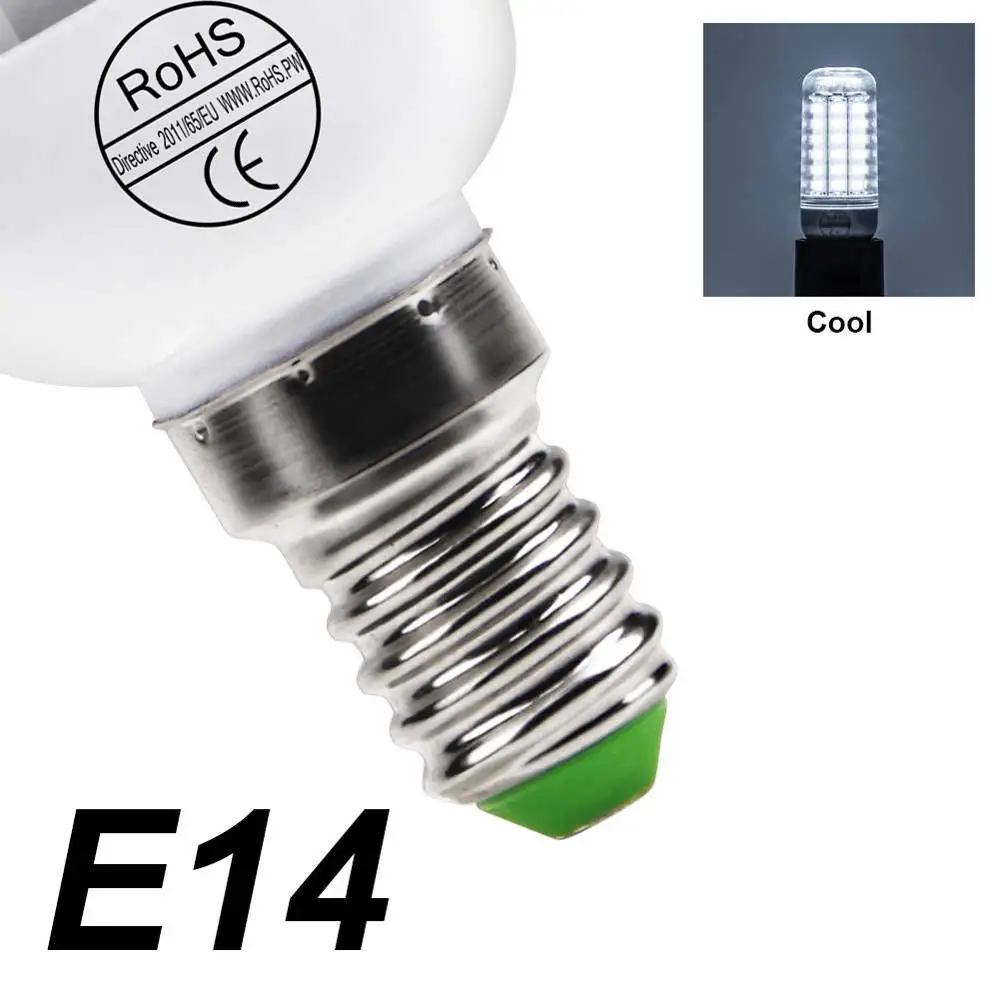E27 Светодиодная лампа-кукуруза E14 светодиодный лампы 5 Вт Bombilla GU10 светодиодный светильник G9 220 В ампулы B22 3 Вт, 7 Вт, 9 Вт, 12 Вт, 15 Вт люстры лампы в форме свечи светодиодный светильник для дома - Испускаемый цвет: E14 Cool White