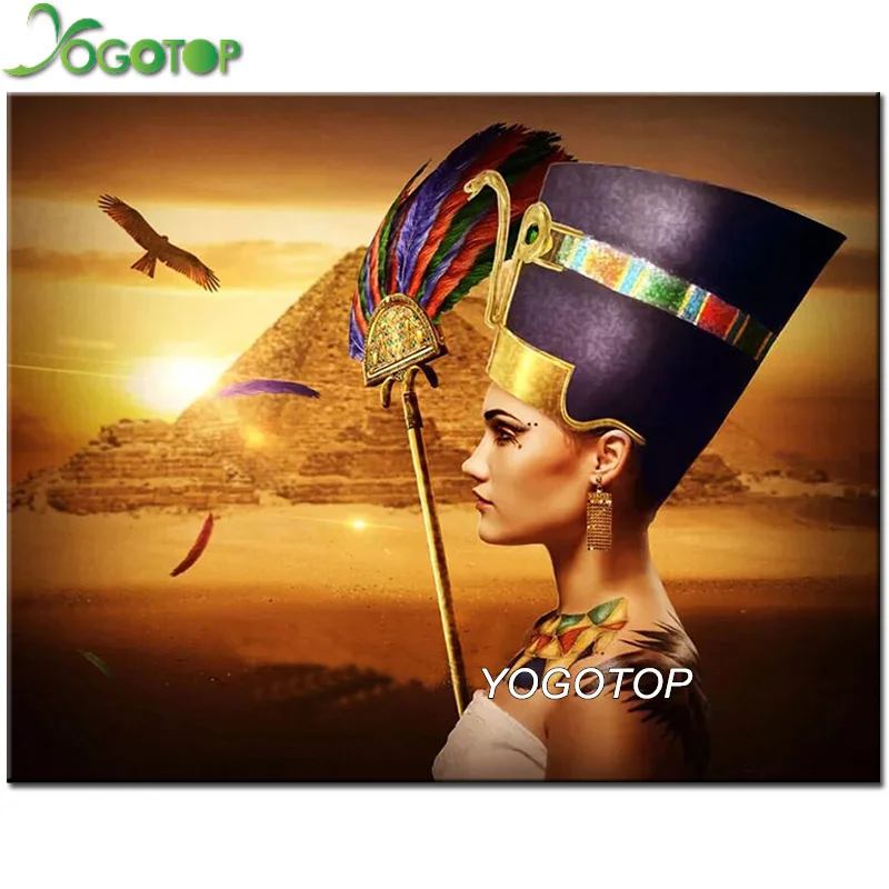 Полноразмерная Алмазная вышивка YOGOTOP мозаика 5D алмазная живопись королева