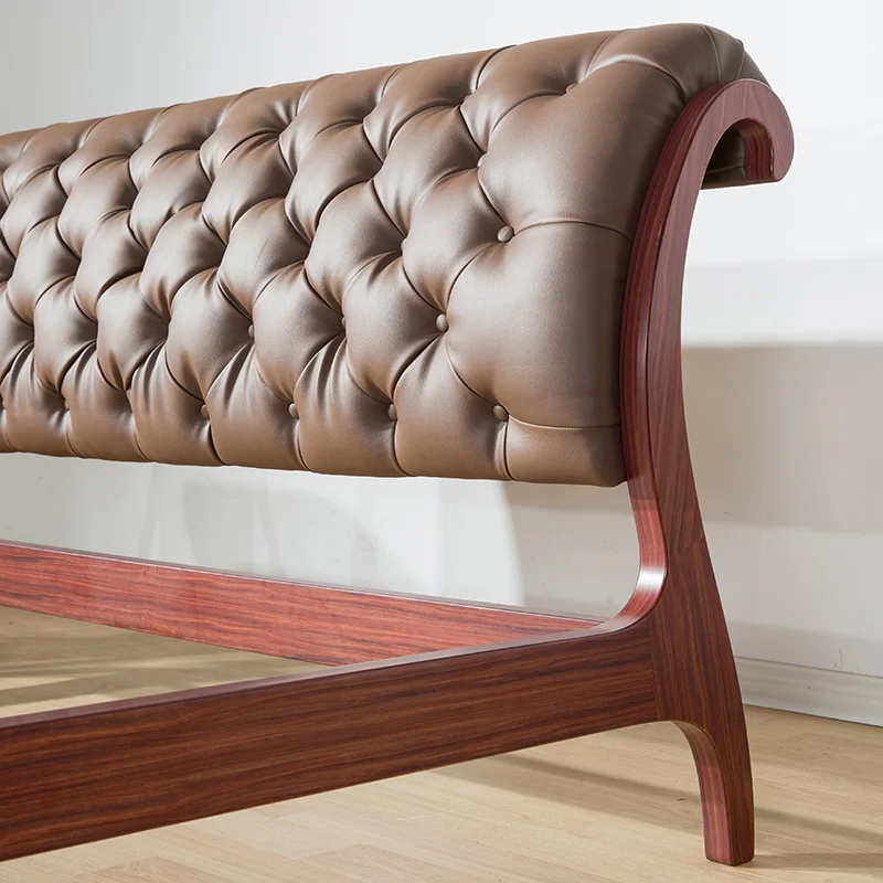 NoEnName Modem Chinese furniture suits suitable for bed room solid wood recliner and footstool elegant antique design furniture