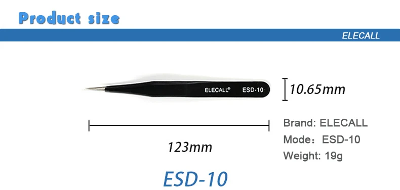 ESD-13! Пинцет VETUS ESD Пинцет Антистатический пинцет