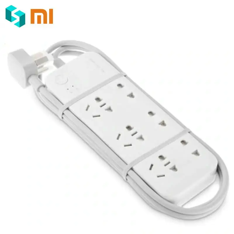 

Original Xiaomi Smart Power Strip Intelligent 6 Ports WiFi Wireless Remote Power on/off with Phone APP Control