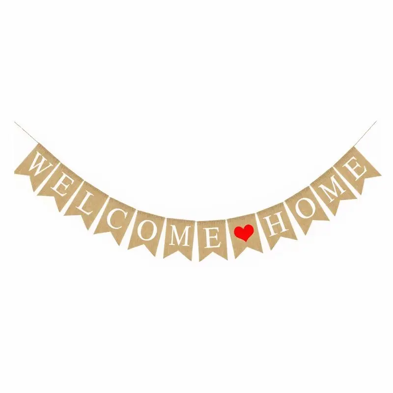 1set Welcome Back Decorations Banners Lovers Father Mother Brothers Sisters Welcome Home Party Decoration Welcome Baby Flags - Цвет: as the picture