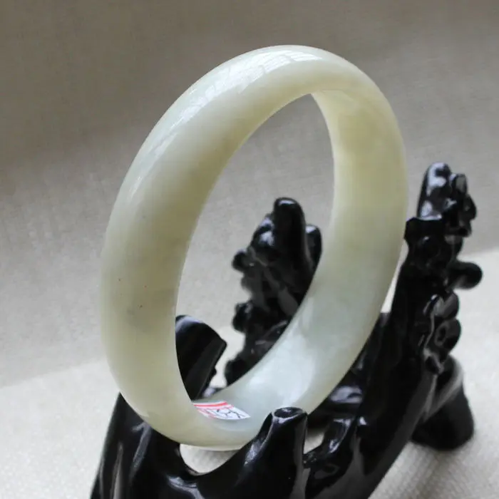 

64mm Chinese Genuine Natural Green Nephrite Jade Gems Bangle Bracelet A-3723