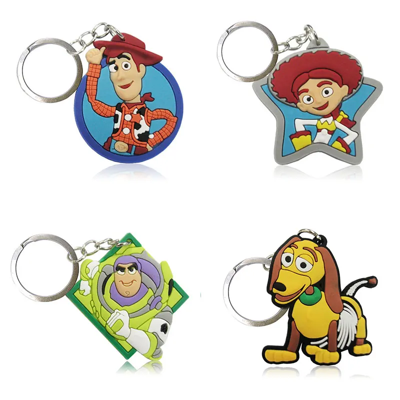 

1pcs Toy Story 3 Cartoon Key Chain Mini Anime PVC Pendant Key Ring Key Cover Key Holder Accessory Keychain Kid Gift Party Favors