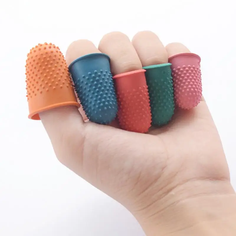 

5Pcs Sewing Protector Counting Quilter Rubber Thimble Needlework Finger Tip