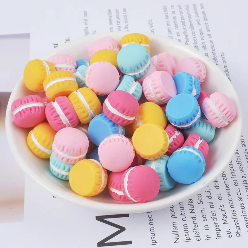 

8pcs Mix Resin Round Macaroon Dessert DIY Crafts Simulation Miniature Food Figurine Model Cabochon Macarons Cake Charm DIY