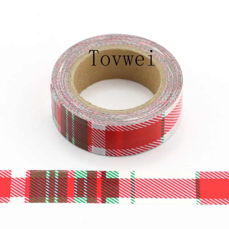 

1pc Tape Christmas red color Scrapbooking DIY Sticker decorative adhesive tape Japanese washi tape masking tape 10m