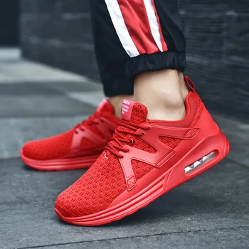 

Vogue Summer Big Size Sneakers Men Shoes Casual Male Flats Breathable Mans Footwear Walking Damping Cushion Sneakers Shoes Men