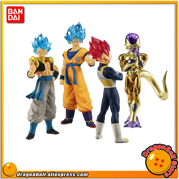 "Dragon Ball SUPER" BANDAI Высококачественная настоящая фигурка игрушка гачапон 01-набор 4 шт Вегета ГОКу Gogeta Freeza