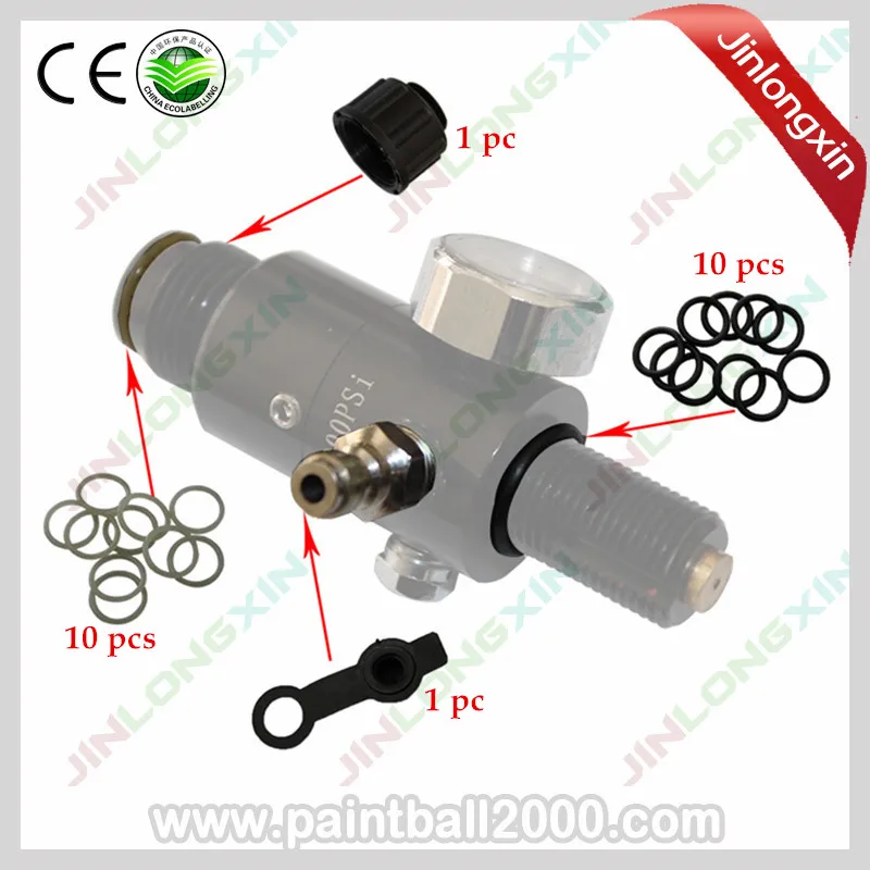 

SPUNKY 2 sets/lot PCP Paintball Regulator Orings Fill Nipple Cover Spare Kits 4 Parts/Set