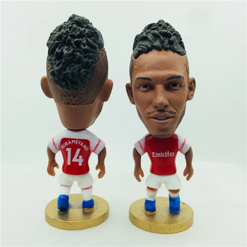 

Soccerwe Aubameyang Doll ARS^enal 14# Football Team 2019 Season Red Kit Forwarder Figurine 2.6 Inches Height Resin