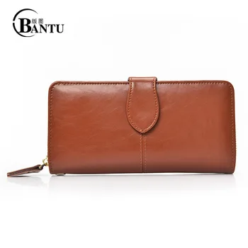 

Manufacturer wholesale 2018 New leather Lady Purse long Korean edition layer cowhide Women's Doka Money clip