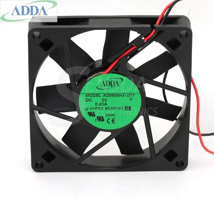 Тихий инвертор для сервера ADDA 8 см 8015 80 мм 5 в пост. Тока корпуса компьютера