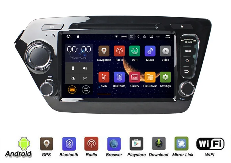 Top Yessun For KIA K2 / RIO 2011~2012 Android Multimedia Player System Car Radio Stereo GPS Navigation Audio Video 1