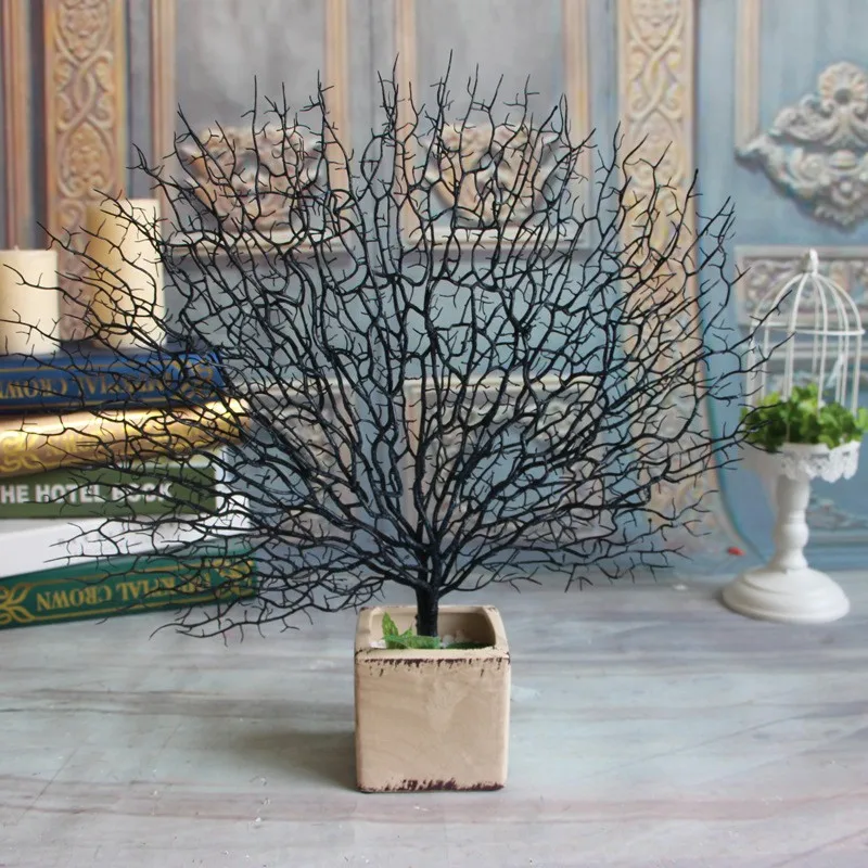 

Sales Emulational Plant Trees Artificial Tree Branch Peacock Coral Branch Plants Home Decor Photography Props