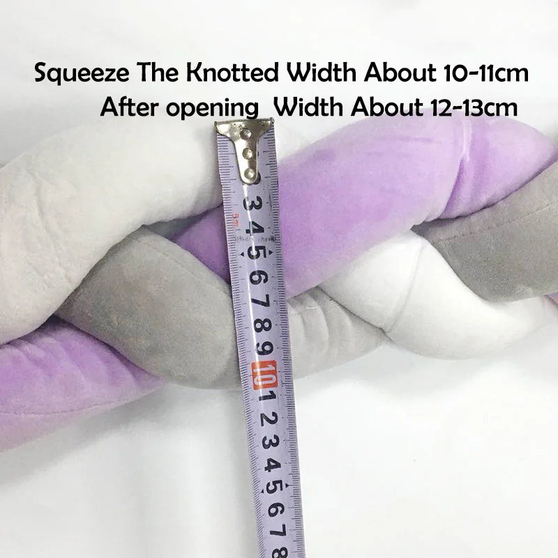 1M-3M Customized Nodic Knot Baby Bed Bumper For Newborn Knotted Braid Pillow Cushion Baby Crib Bumper Protector Room Cot Decor