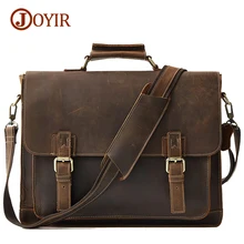 Joyir 2017 fashion famous brand business men briefcase bag genuine leather laptop bag casual man shoulder bags B515