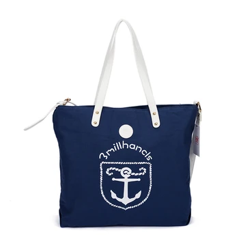 

women canvas handbag women crossbody bag cartoon letters design big capacity women shoulder bag