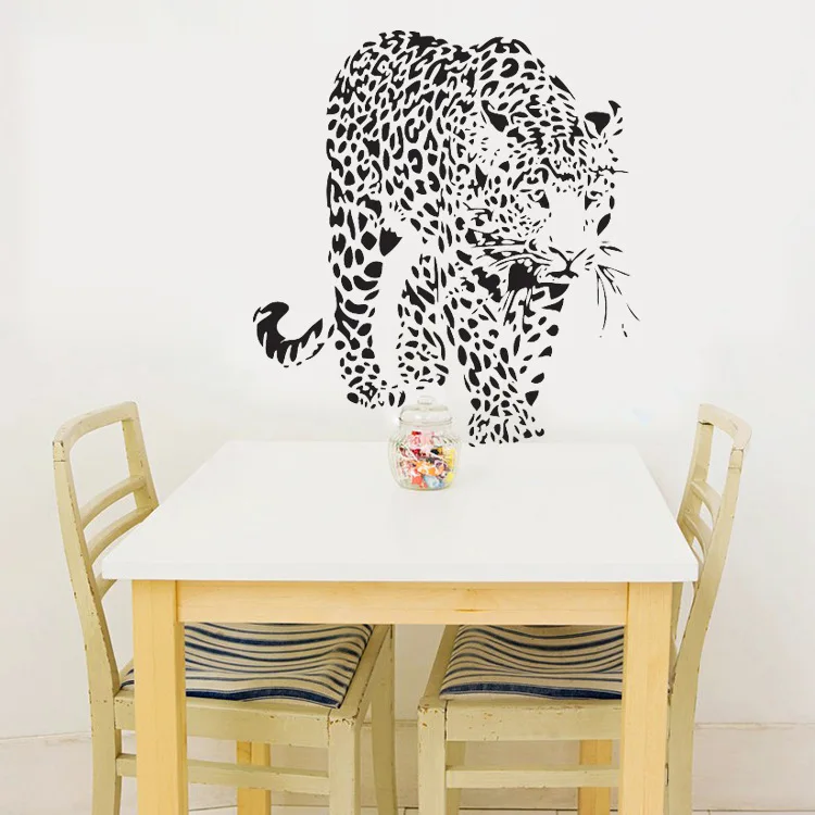 Home Decor Walking Tiger Animal Wild Wall Stickers Tiger Wall Mural