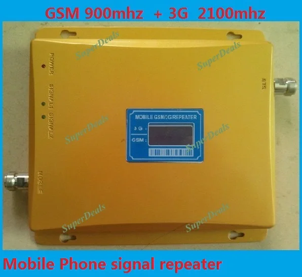

High power phone amplifier 65dBi gsm repeater Mobile Phone Signal Repeater 900mhz 2100mhz 3g cellular signal booster celular