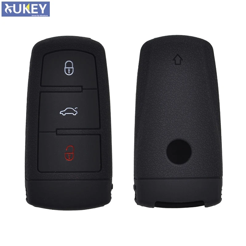 

3 Button Silicone Car Remote Key Fob Shell Cover Case For VOLKSWAGEN CC VW Passat B6 3C B7 Skin Holder Protector