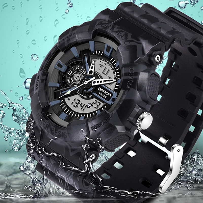 

SANDA Luxury Brand Men's Sports Watch Men's LED Digital Military Watch Fashion Casual Men Watch Hot Clock Relogio 2017