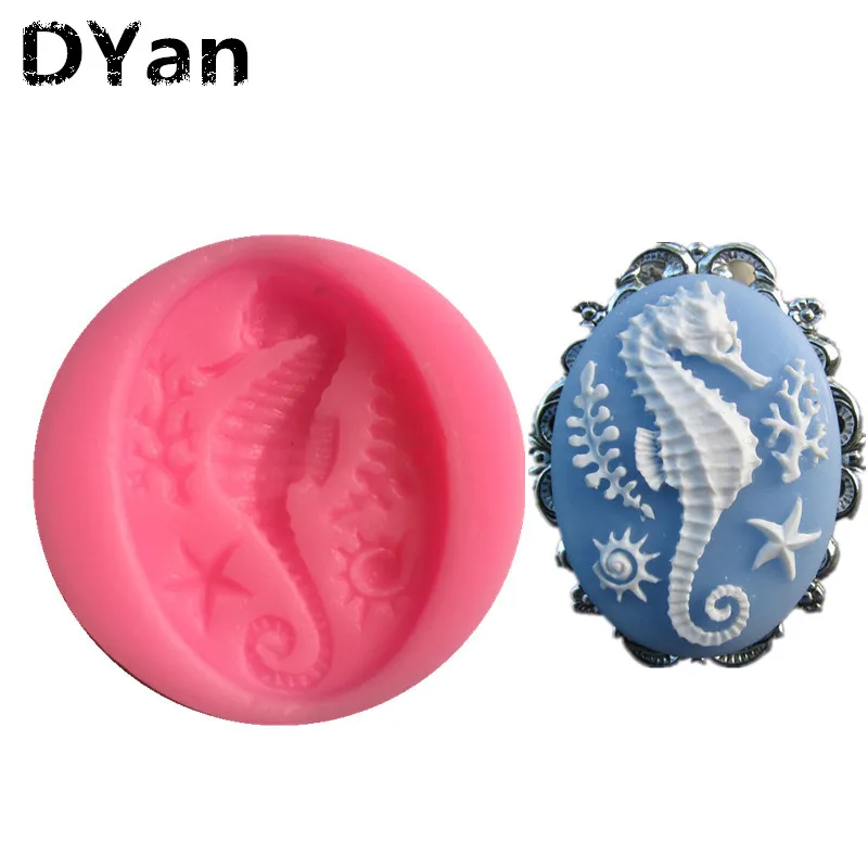 

Free Shipping DIY Sea Horse Silicone Fondant Molds Cake Decorating Tools Candy Fimo Clay Mold Chocolate Gumpaste Moulds A1297