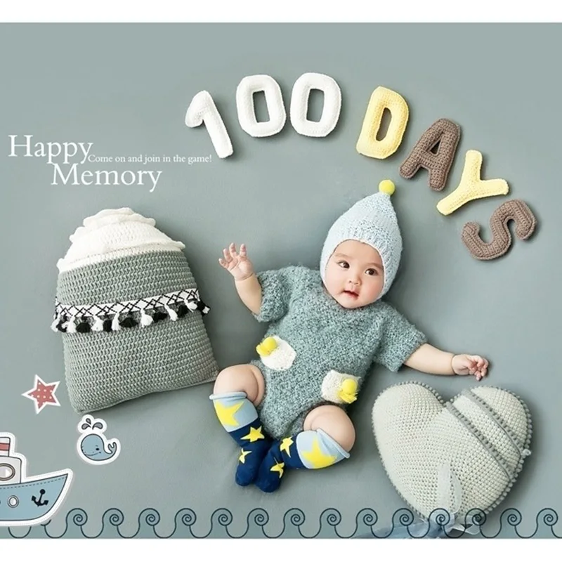 

Baby Photography Wool Blankets Sets Tiny Girl Boy Photo Shoot Outfits Clothes Infant Picture Shoot Props fotografia Accessories