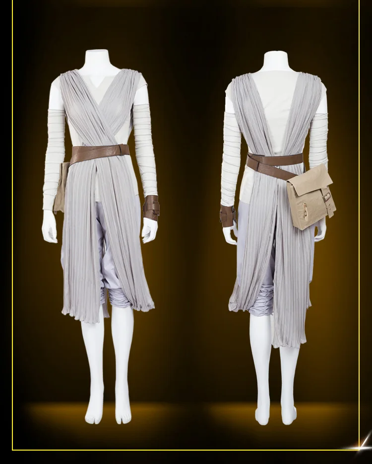 Star Wars The Force Awakens Rey Cosplay Costume for Carnival Party, Custom Made image 3