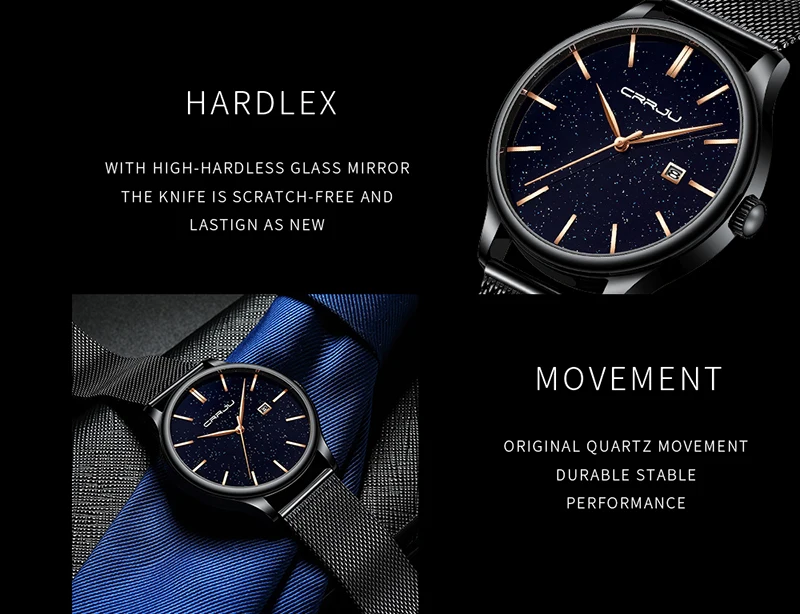 Crrju Men Watch Top Luxury Brand Date Business Starry Sky Mens Watches Stainless Steel Man Wrist Watches reloj hombre 2019 (7)