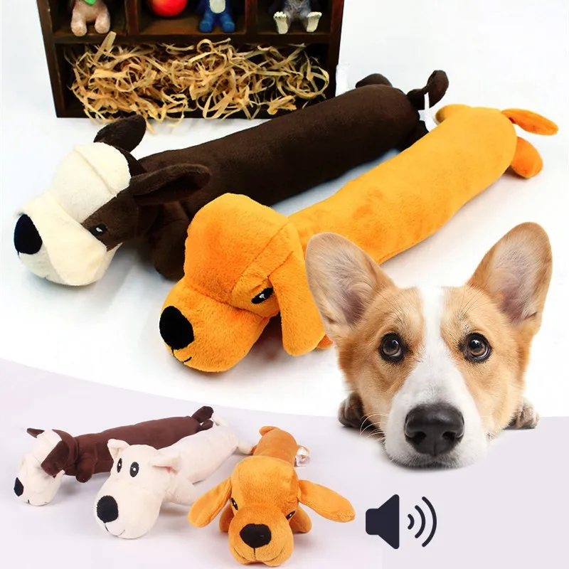 

2019 Newest Cute Gnawing Dog Toys Plush Long Dog Pet Toys Durable Natural Cotton Plush Chewing Toys For Cats Dogs popular toys
