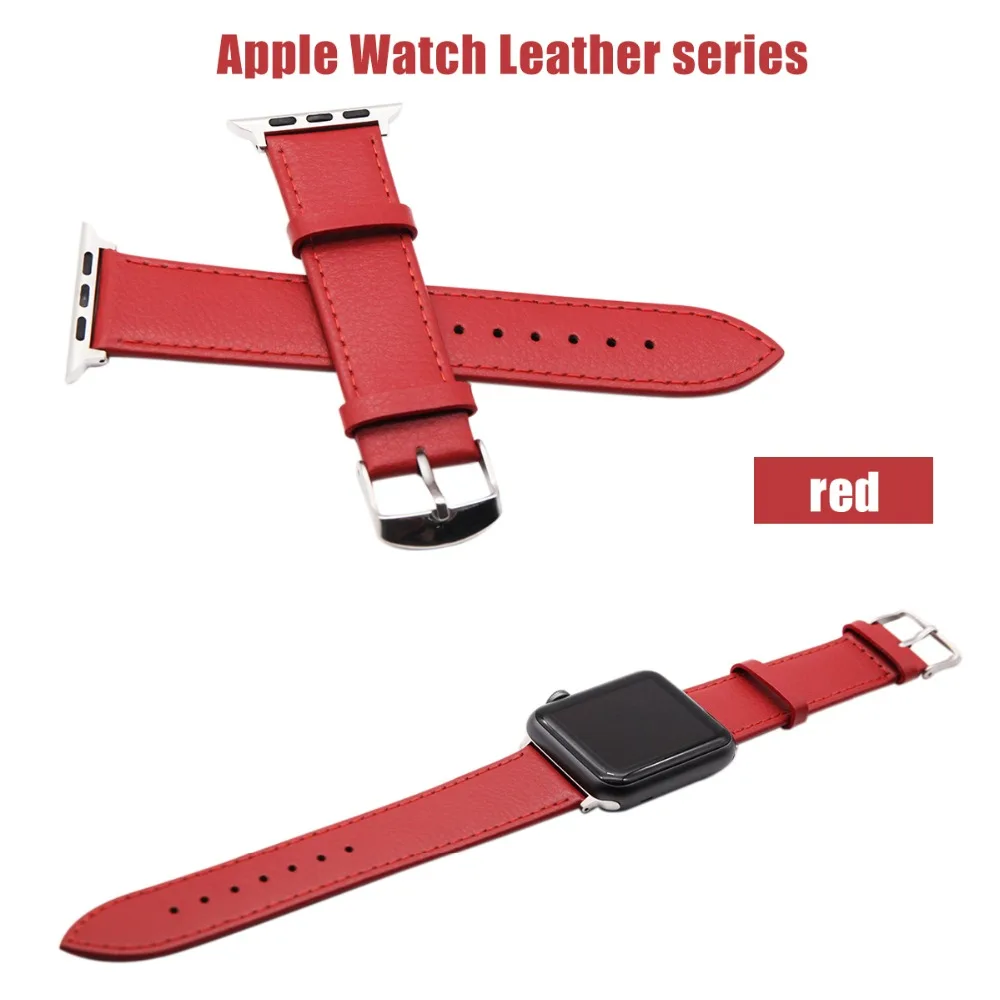Новый кожаный нескользящий аксессуар для часов 42 мм Apple и Apple watch с браслетом iWatch 38 мм модный дизайн